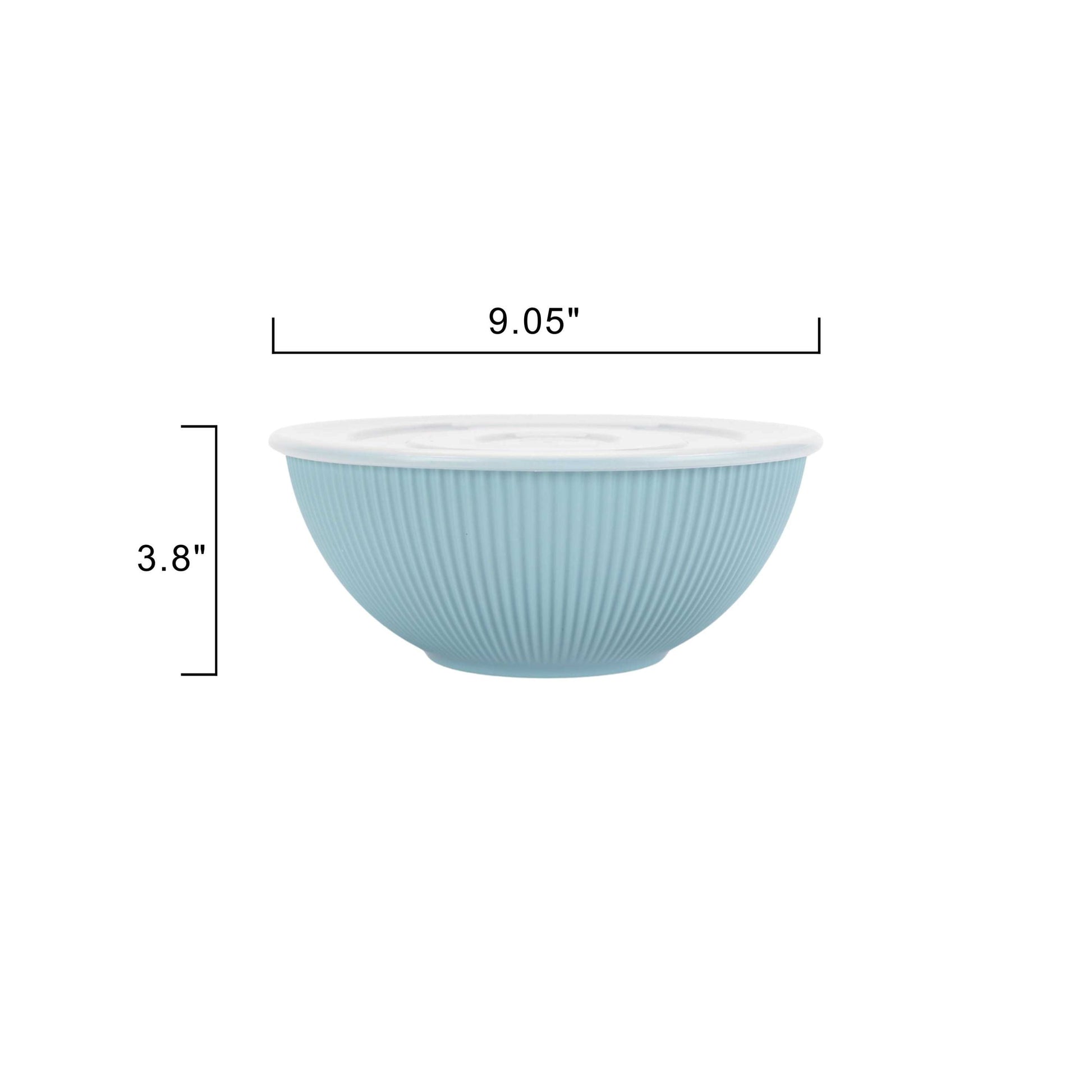 - Blue 4-Piece Eco-Friendly Recycled Plastic Serve Bowl Set