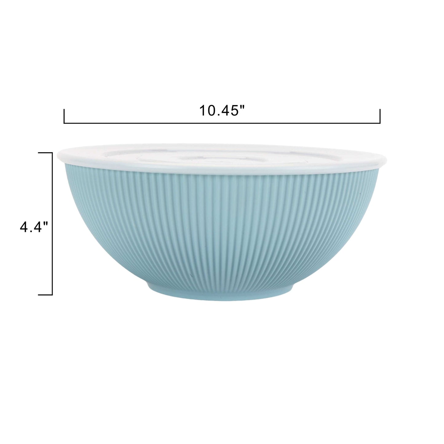 - Blue 4-Piece Eco-Friendly Recycled Plastic Serve Bowl Set